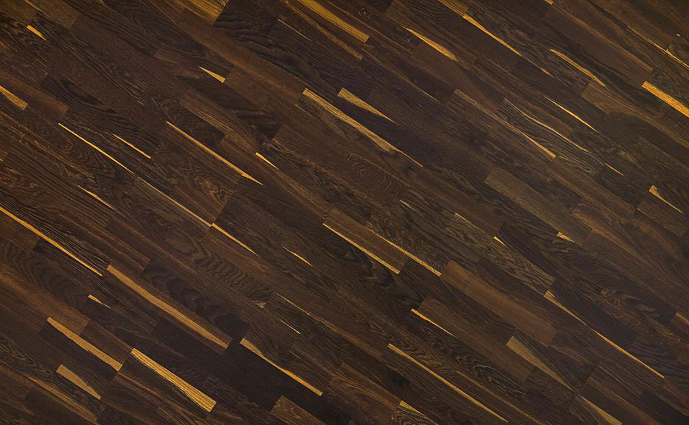 BEFAG Moment Füstölt tölgy Rustic 3 osztásos, selyemfényű lakkozott szalagparketta