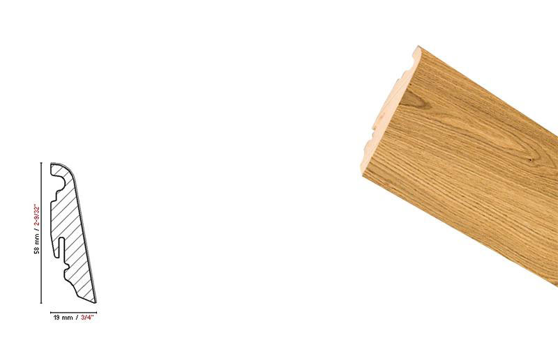 BEFAG Tölgy szegőléc SU60, lakkozott