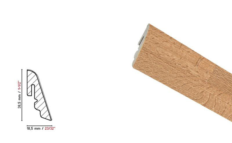 BEFAG Cser/Vörös tölgy szegőléc SU6, lakkozott