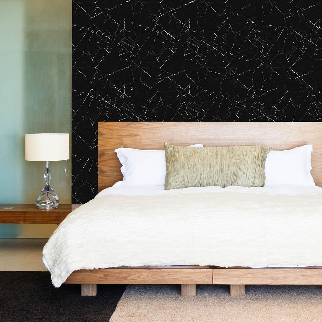 HDM SPC/vinyl vízálló fali panel, Black Marble