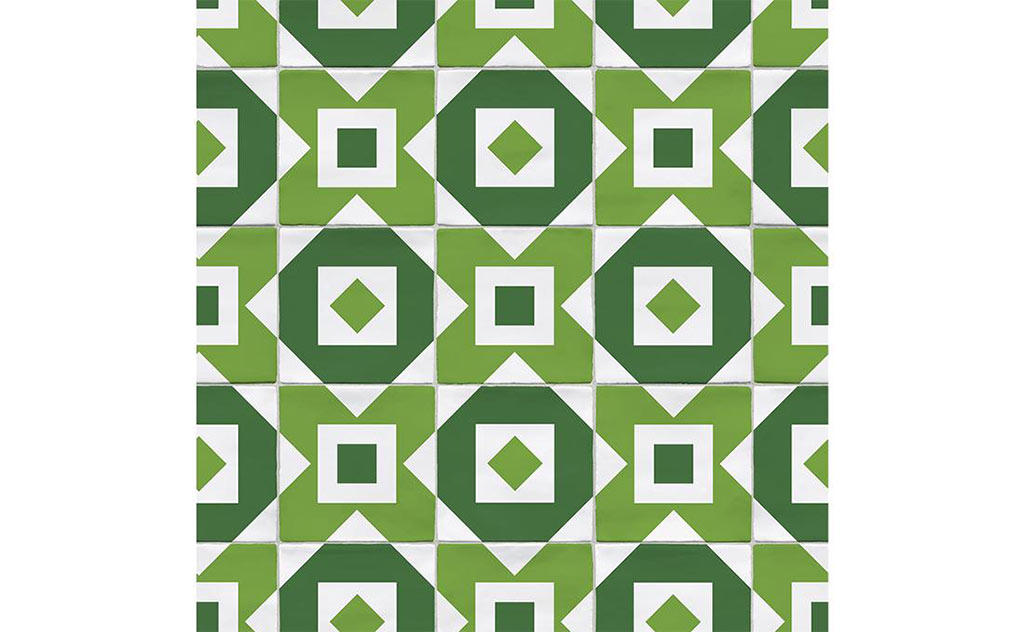 HDM SPC/vinyl vízálló fali panel, Retro Tile Green