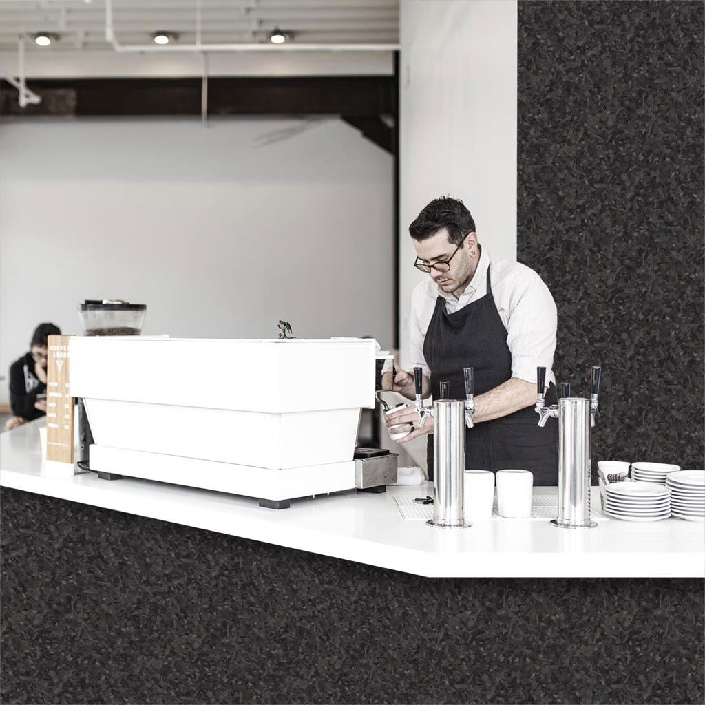 HDM SPC/vinyl vízálló fali panel, Black OSB Wood