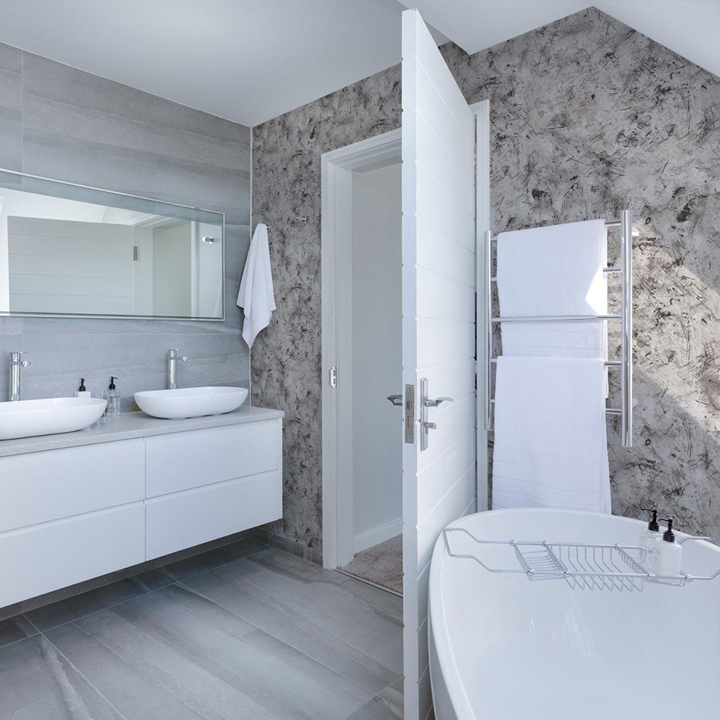 HDM SPC/vinyl vízálló fali panel, Battered Steel