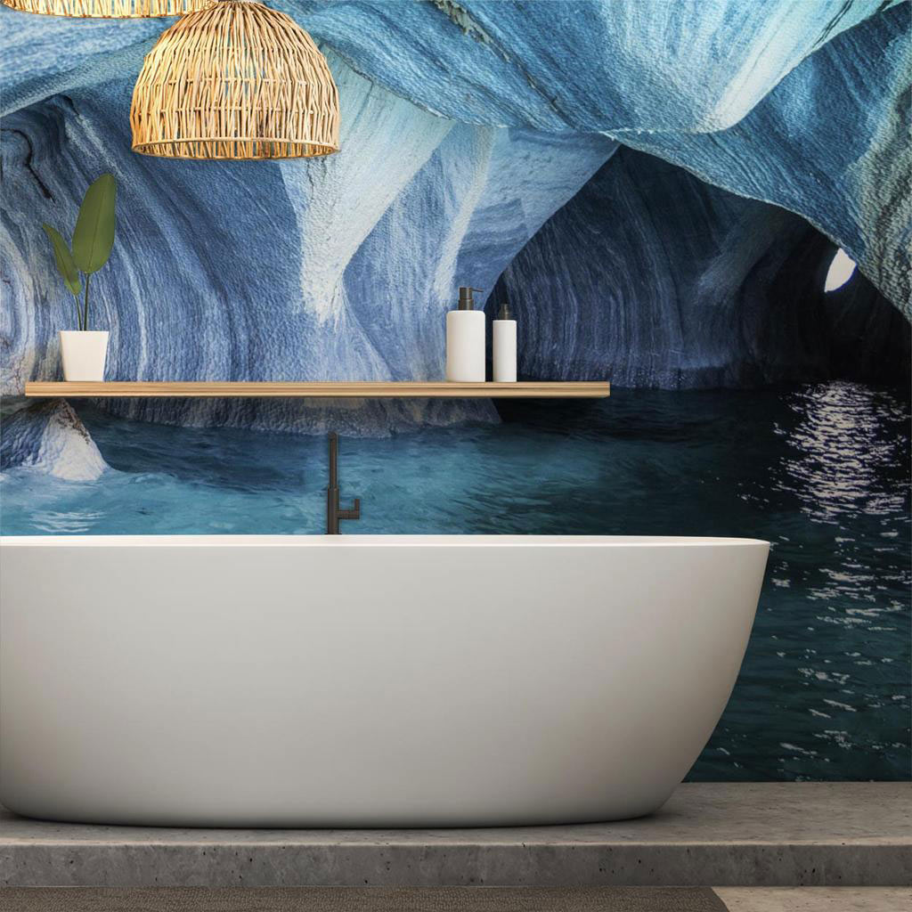 HDM SPC/vinyl vízálló fali panel, Blue Marble Cave (2605 x 2892 mm)