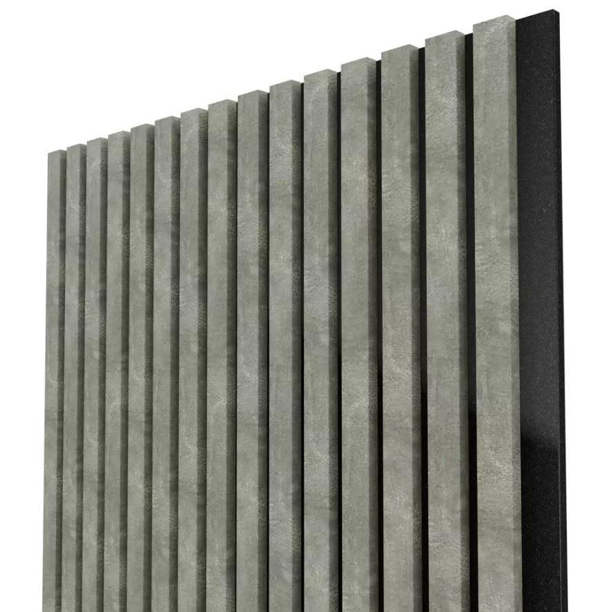Profi Wall Akusztikus fali panel, filccel és MDF lamellákkal Sarkvidéki szürke PWAF-002