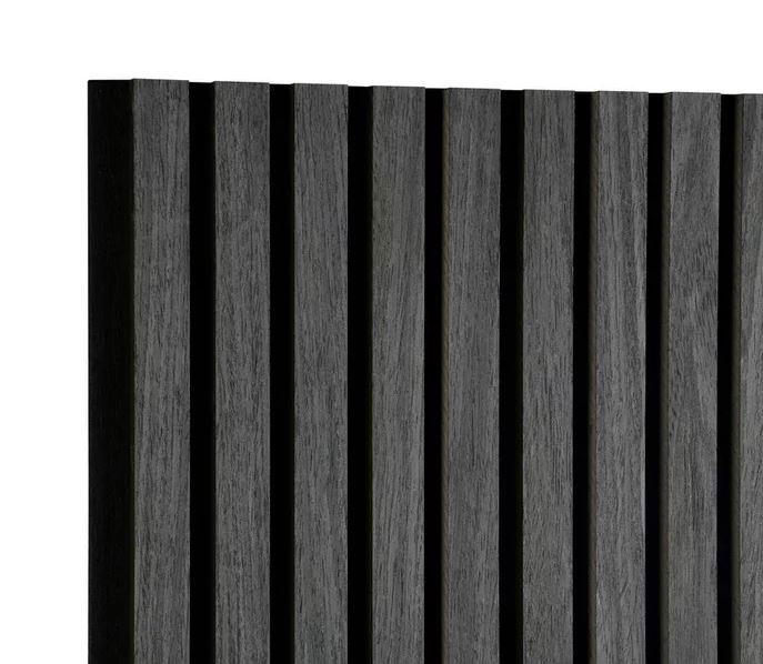 Profi Wall Akusztikus fali panel, filccel és MDF lamellákkal Fekete PWAF-135