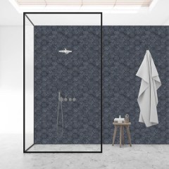 HDM SPC/vinyl vízálló fali panel, Basalt Honeycomb Tile