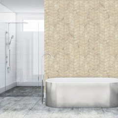 HDM SPC/vinyl vízálló fali panel, Ancient Siena Marble Herringbone Tile
