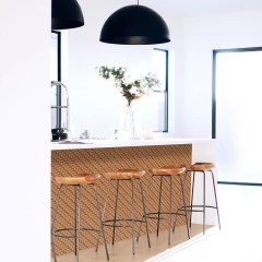 HDM SPC/vinyl vízálló fali panel, Braided Copper Strips