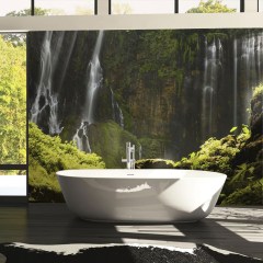 HDM SPC/vinyl vízálló fali panel, Waterfalls at Sunrise (2605 x 1928 mm)