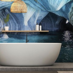 HDM SPC/vinyl vízálló fali panel, Blue Marble Cave (2605 x 1928 mm)