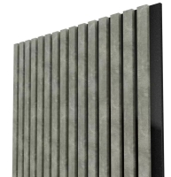 Profi Wall Akusztikus fali panel, filccel és MDF lamellákkal Sarkvidéki szürke PWAF-002